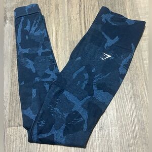 Gymshark Blue Camo Leggings